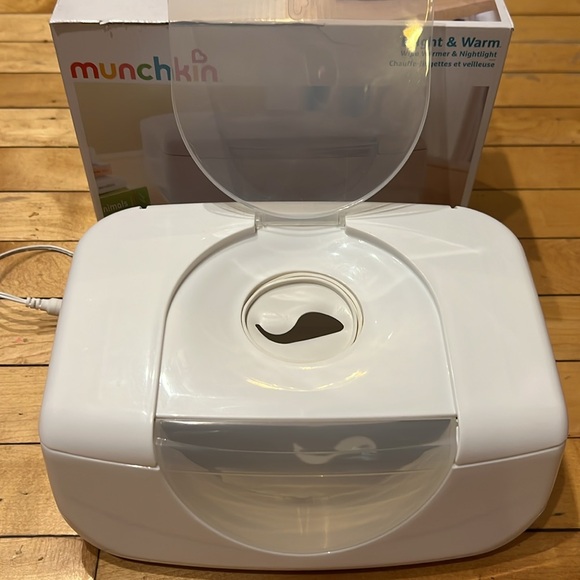 Munchkin Bright & Warm Glow Wipe Warmer - White - Like New With Box- Tested - Picture 2 of 4